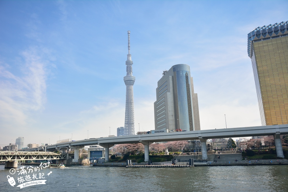東京賞櫻景點【隅田公園】隅田川綿延一公里的櫻花大道,可順遊淺草寺&晴空塔更精彩!