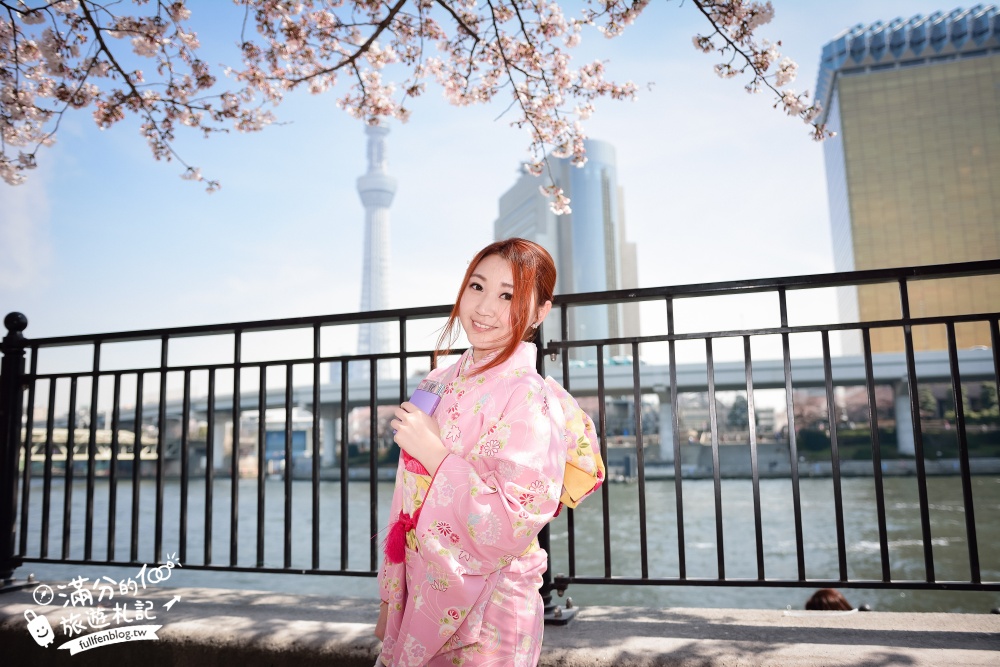 東京賞櫻景點【隅田公園】隅田川綿延一公里的櫻花大道,可順遊淺草寺&晴空塔更精彩!
