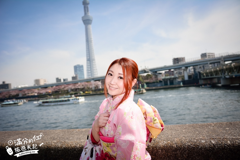 東京賞櫻景點【隅田公園】隅田川綿延一公里的櫻花大道,可順遊淺草寺&晴空塔更精彩!