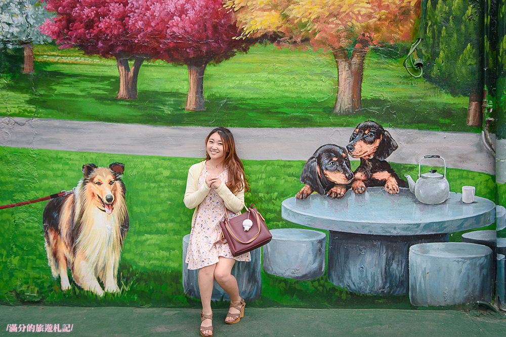 彰化市景點|忠權社區.彰化3D立體彩繪村|親子景點.狗狗主題彩繪|好繽紛~玩拍彩繪界的富良野!