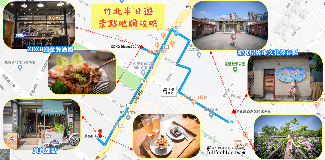 竹北半日遊|新瓦屋客家文化保存區|XOXO創意餐酒館|晨良甜點~來場輕鬆的竹北小旅行!
