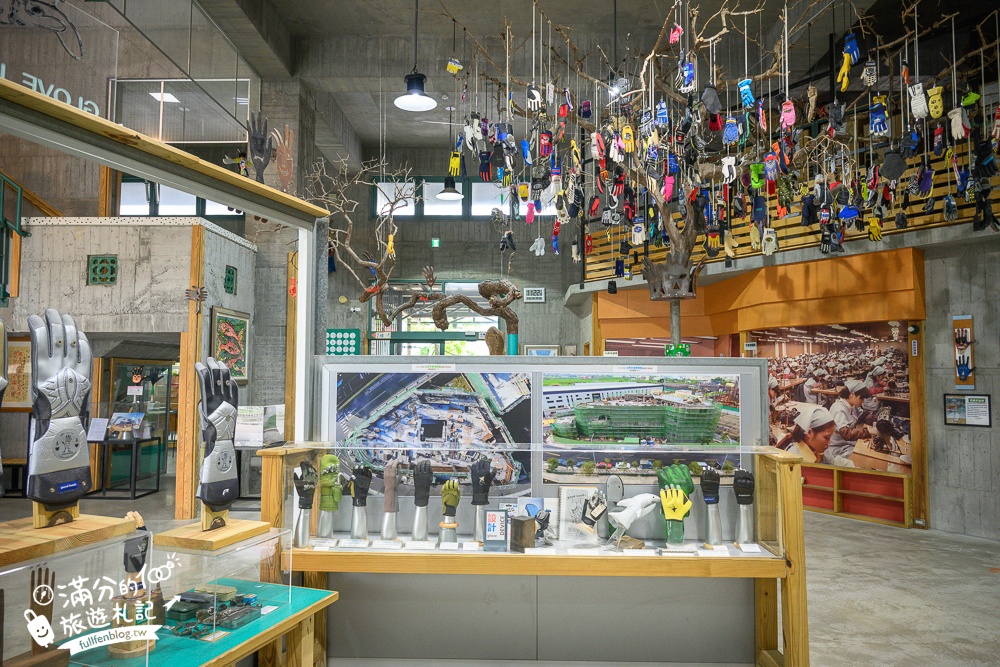 彰化【台灣手套博物館】免門票親子觀光工廠.套圈圈.打彈珠.釣魚.滑步車免費玩,還能看高鐵奔馳~世界最大手套就在這!