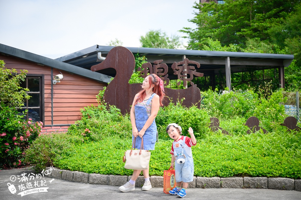 宜蘭【謝記休閒農場-鴨寮故事館】近距離餵鴨.還能抱抱黃色小鴨超有趣.走進鴨寮抓蛋作鹹蛋好特別!