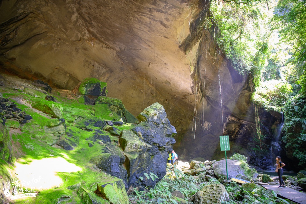 桃園景點|三民蝙蝠洞(免門票)彎月洞穴.雙絲瀑布.森林步道|夢幻水簾洞~大自然的鬼斧神工!