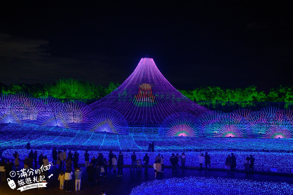 日本三重景點【名花之里】2025最新燈海隧道,世界級夢幻花園.必走海棠花廊.吃安永餅.泡溫泉.拋花許願~璀璨霓虹燈節好震撼!