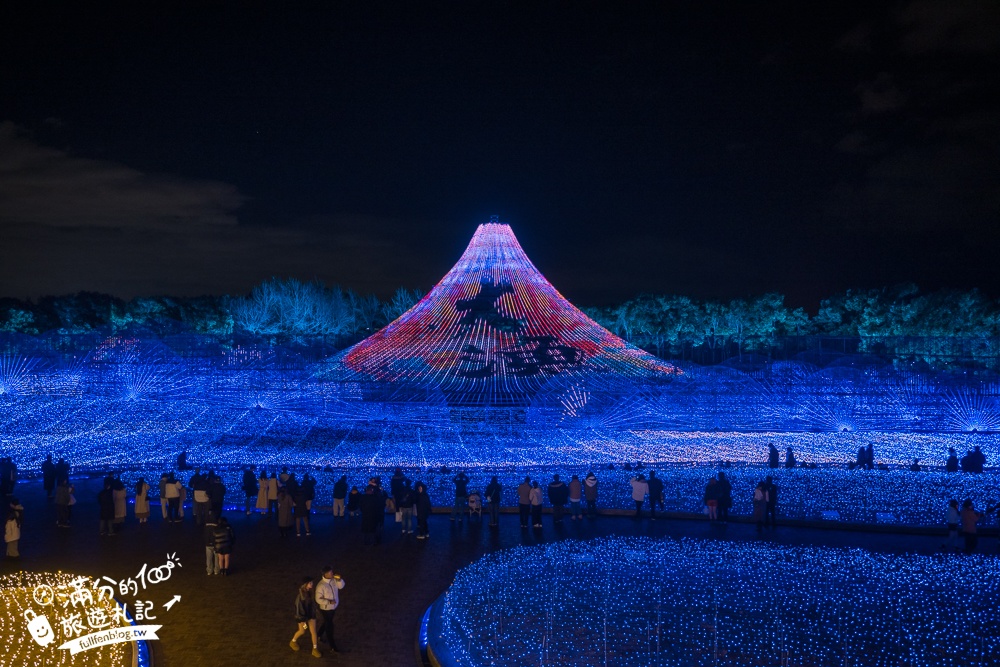 日本三重景點【名花之里】2025最新燈海隧道,世界級夢幻花園.必走海棠花廊.吃安永餅.泡溫泉.拋花許願~璀璨霓虹燈節好震撼!