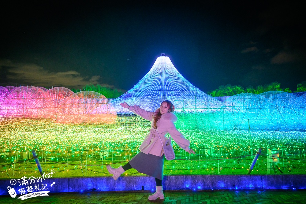 日本三重景點【名花之里】2025最新燈海隧道,世界級夢幻花園.必走海棠花廊.吃安永餅.泡溫泉.拋花許願~璀璨霓虹燈節好震撼!