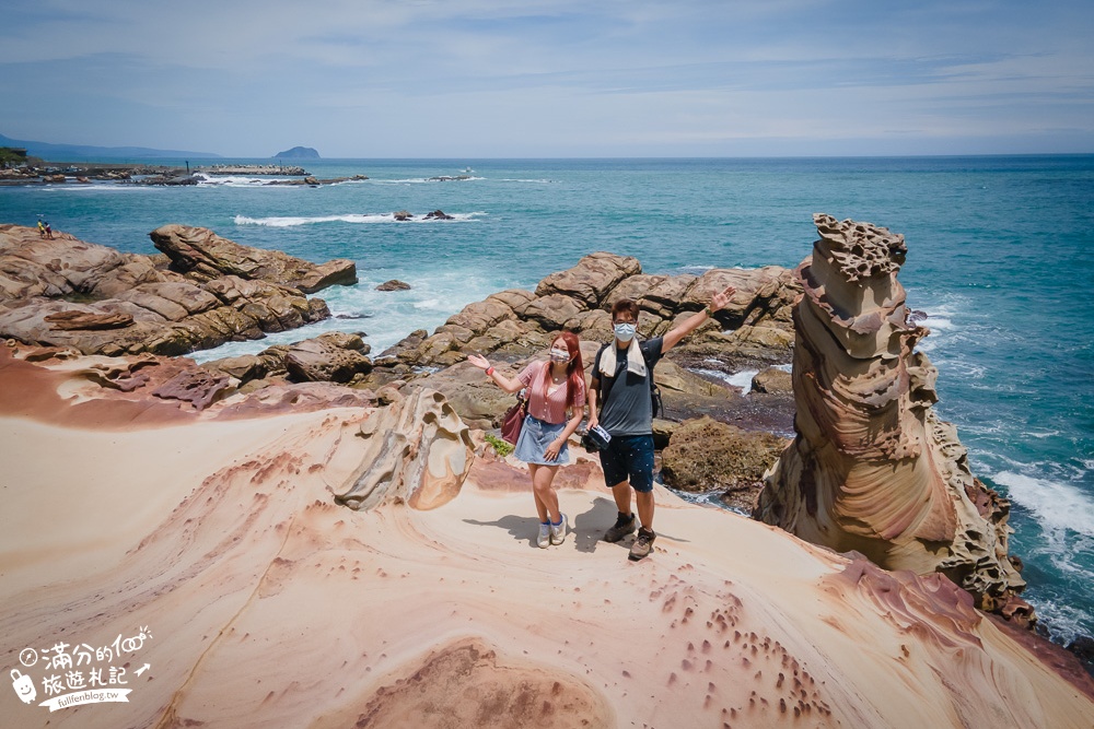 東北角景點|南雅奇岩地質步道|大海上的巨石竹筍.巧克力霜淇淋岩|好震撼~天然藝術品!