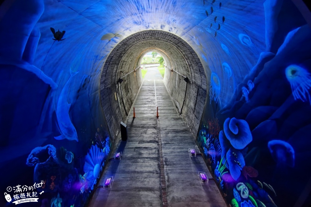 宜蘭景點|蘇澳蘇東隧道(免門票)超夢幻紫光海底世界，與深海魚漫步大海中!