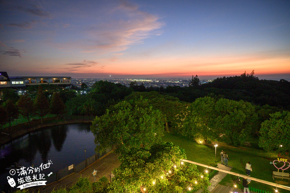 桃園夜景推薦【古山星辰親子咖啡廳】看飛機.賞落日.百萬夜景,山林裡的夢幻玻璃屋,還有兒童小火車和溜滑梯唷!
