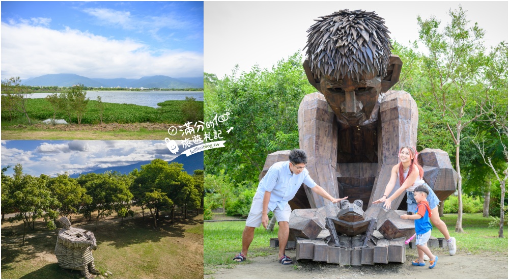 台東景點|池上大坡池(免門票)縱谷小仙境.望山景,稻田風光~巨無霸釣魚老翁好欠拍! @滿分的旅遊札記