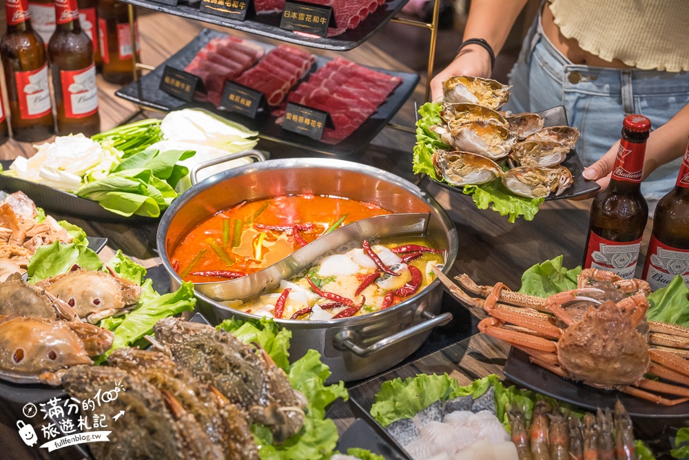 林口和牛火鍋放題推薦【巴適經典麻辣鍋林口店】秋蟹.酸菜魚放題吃到飽,超過60種頂級食材.免收服務費超狂!