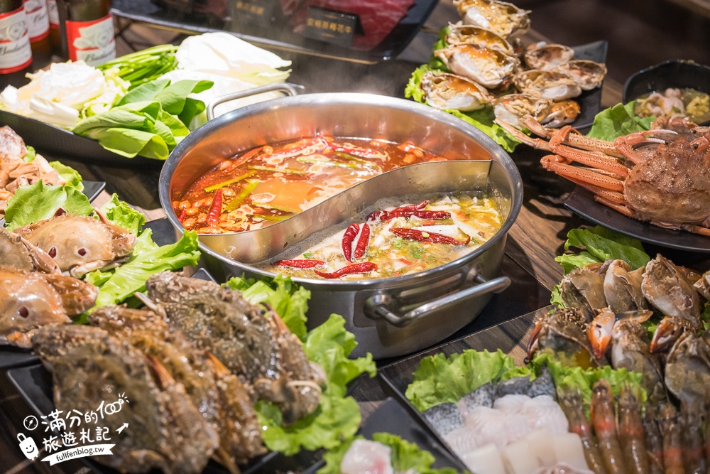 林口和牛火鍋放題推薦【巴適經典麻辣鍋林口店】秋蟹.酸菜魚放題吃到飽,超過60種頂級食材.免收服務費超狂!
