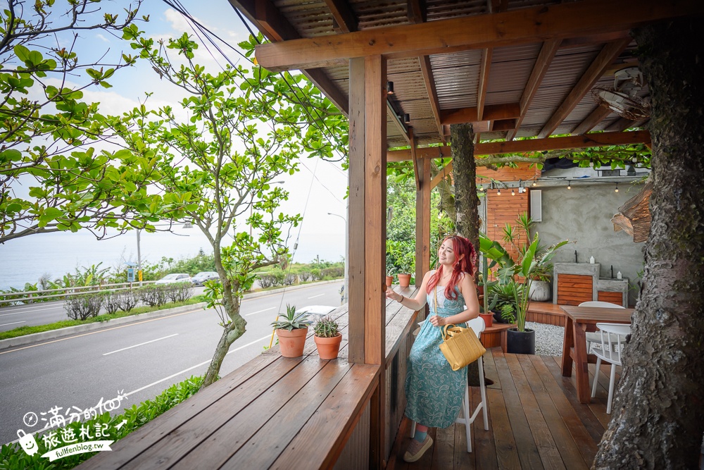 花蓮新景點【山下陳涼】叢林風泰式海景餐廳.喝泰奶.吃綠咖哩,秒飛峇里島望海景好愜意!