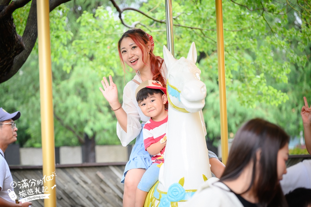 嘉義親子住宿推薦【新悦花園酒店】超狂童趣親子房型.森林小火車.旋轉木馬.大球池免費玩,還有迷你賽車體驗!