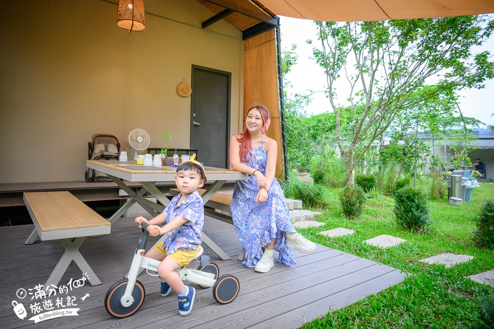南投埔里民宿【葉子祕境】偽露營豪華Villa,一泊三食開箱,讓你優雅拎包輕鬆入宿,還能玩水望星空看小動物!