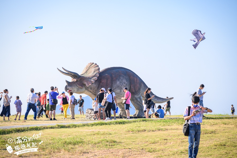 【基隆AR恐龍生態園區】全台首座海景侏羅紀公園,仿真實體大恐龍出沒,望山看海和基隆嶼超震撼!