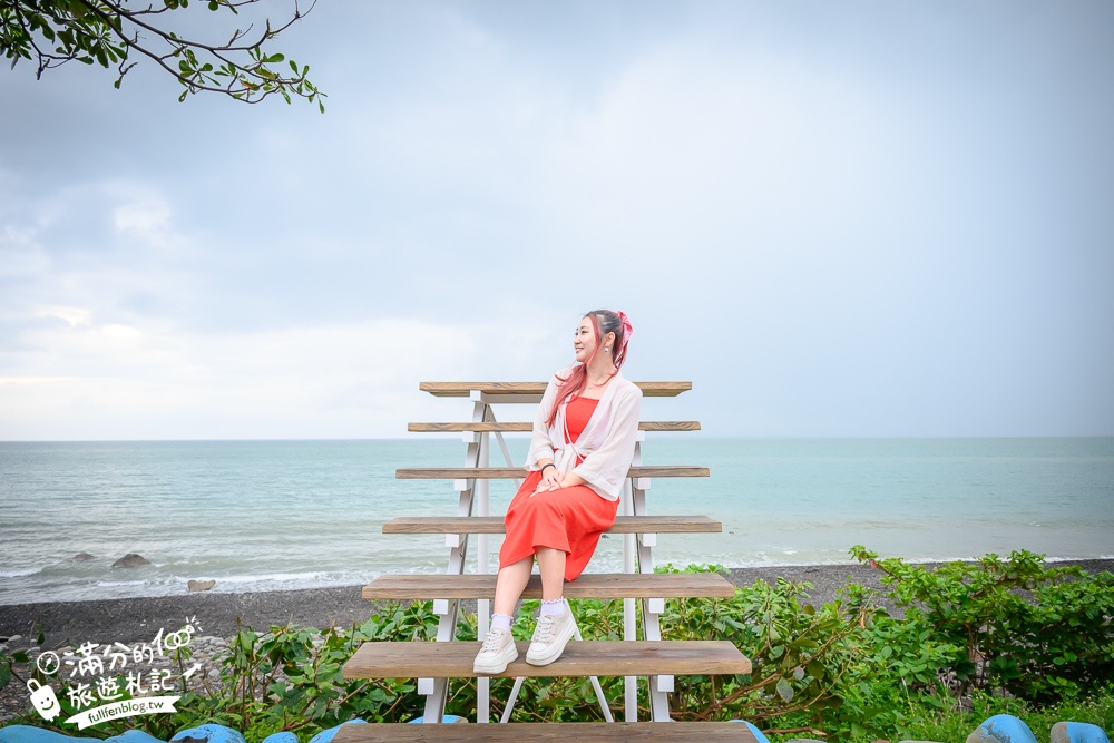 屏東【枋野秘境海景咖啡】枋山盧家芒果,屏東最新看海秘境景觀餐廳,海上元寶石.絕美月牙灣!