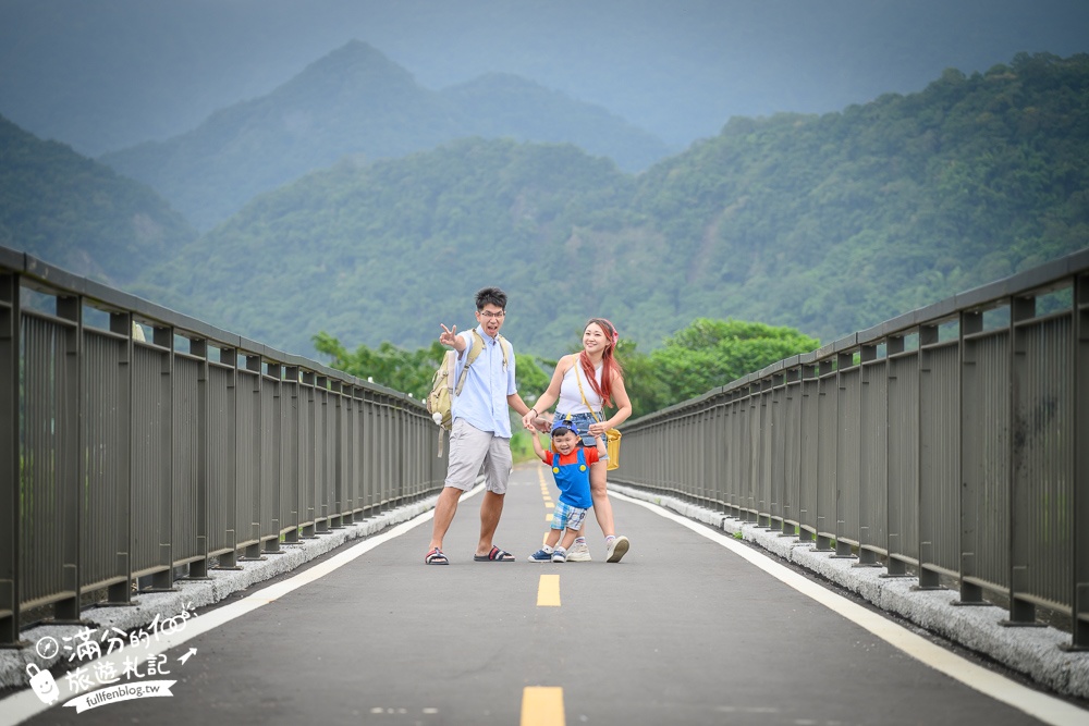 花蓮【歐亞板塊及菲律賓海板塊交界紀念碑】步行即達,世界唯一橫跨兩板塊的玉富自行車道,秀姑巒溪震撼的山水風光!