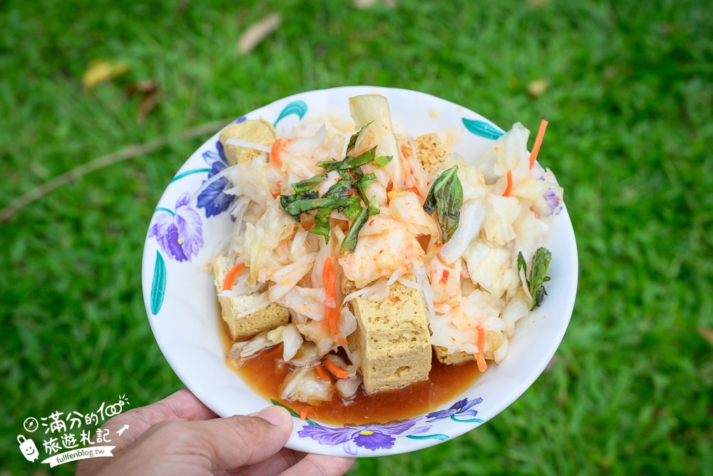 花蓮必吃美食【玉里橋頭臭豆腐】排隊攻略.酥脆爽口超美味,還有泡菜.香菜和青木瓜絲,吃完全身都是味!