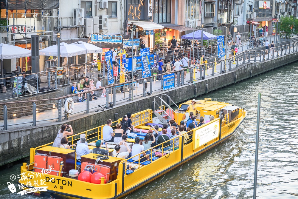 【大阪道頓堀觀光遊艇 Wonder Cruise】大阪跑跑人道頓堀格力高標誌最佳拍照點,乘船吹風喝啤酒拍美照超好玩!