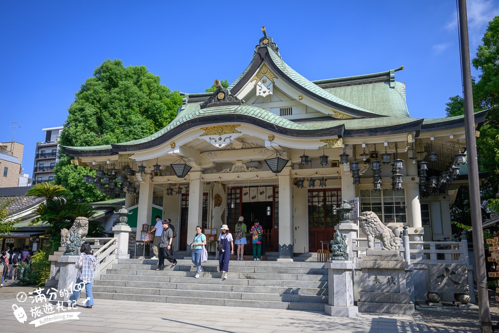 大阪必玩景點【難波八阪神社】氣勢磅礡獅子殿,大口吞食厄運帶來好運,霸氣神獅還能祈求戀愛鯉魚籤!