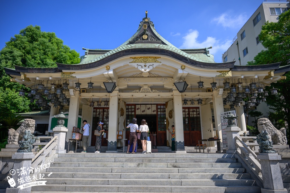 大阪必玩景點【難波八阪神社】氣勢磅礡獅子殿,大口吞食厄運帶來好運,霸氣神獅還能祈求戀愛鯉魚籤!