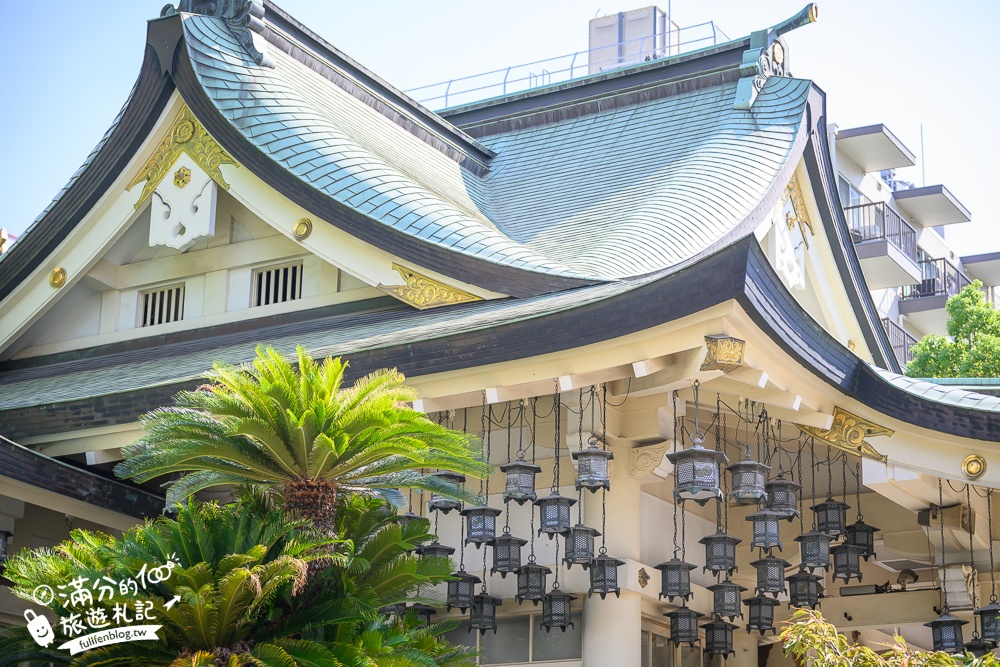 大阪必玩景點【難波八阪神社】氣勢磅礡獅子殿,大口吞食厄運帶來好運,霸氣神獅還能祈求戀愛鯉魚籤!