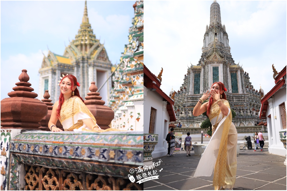 【2024鄭王廟泰服體驗推薦】曼谷Absolute Thai泰國傳統服飾租借,質感泰服穿搭,步行2分鐘直達鄭王廟拍美照！