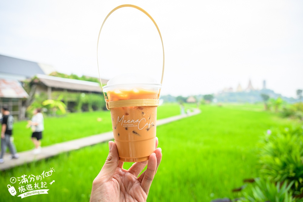 泰國北碧府【MEENA Cafe】北碧府網美咖啡館推薦,稻海步道太迷人,遠離喧囂還能眺望虎穴寺!