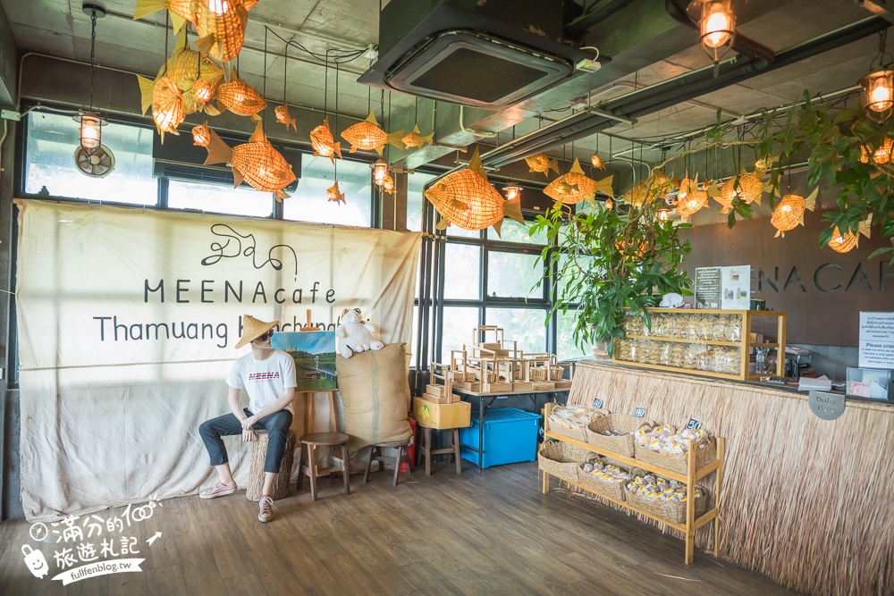泰國北碧府【MEENA Cafe】北碧府網美咖啡館推薦,稻海步道太迷人,遠離喧囂還能眺望虎穴寺!