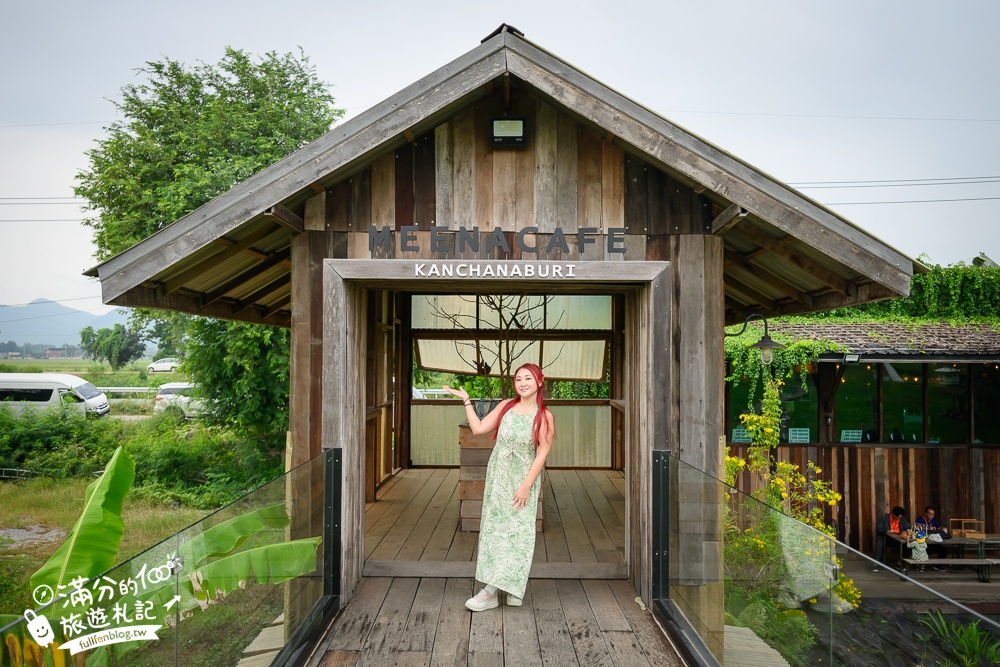 泰國北碧府【MEENA Cafe】北碧府網美咖啡館推薦,稻海步道太迷人,遠離喧囂還能眺望虎穴寺!
