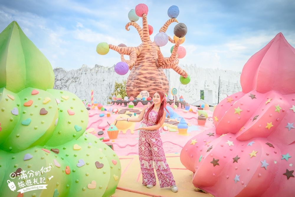 芭達雅冰淇淋甜點樂園【GREAT&GRAND Sweet Destination】最新門票資訊,必拍冰淇淋樹.薑餅小火車和蛋糕溜滑梯!