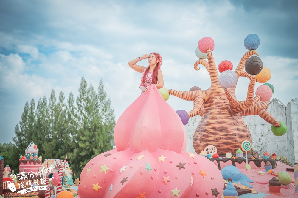 芭達雅冰淇淋甜點樂園【GREAT&GRAND Sweet Destination】最新門票資訊,必拍冰淇淋樹.薑餅小火車和蛋糕溜滑梯!