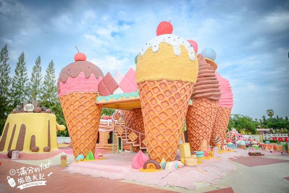 芭達雅冰淇淋甜點樂園【GREAT&GRAND Sweet Destination】最新門票資訊,必拍冰淇淋樹.薑餅小火車和蛋糕溜滑梯!