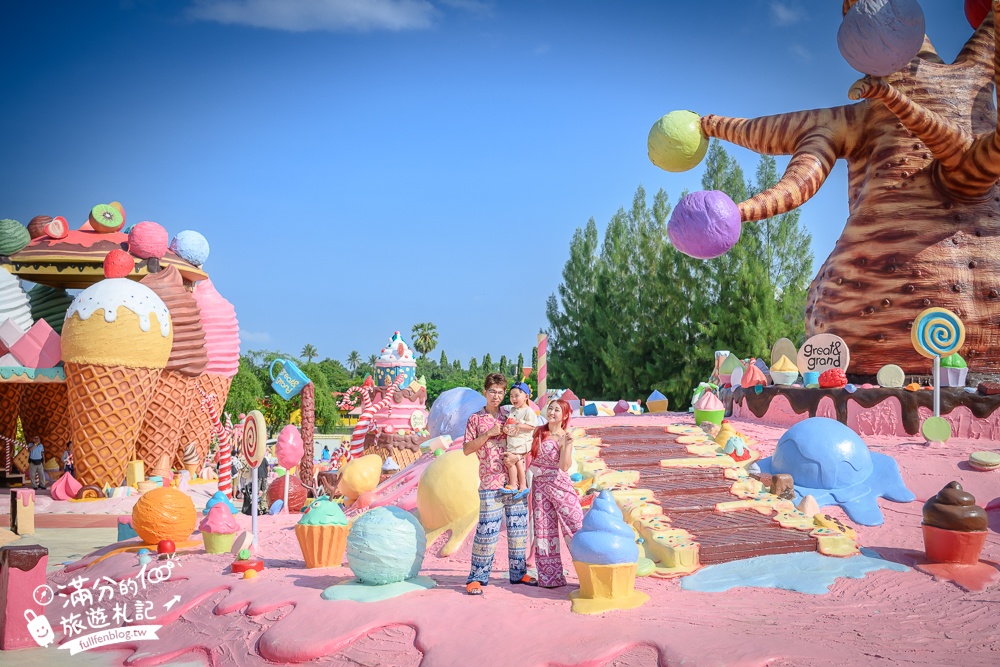 芭達雅冰淇淋甜點樂園【GREAT&GRAND Sweet Destination】最新門票資訊,必拍冰淇淋樹.薑餅小火車和蛋糕溜滑梯!
