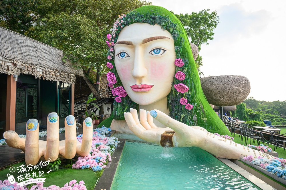 芭達雅景觀餐廳【3 Mermaids】最新菜單.三隻美人魚海景餐廳,坐在鳥巢上用餐看海太浮誇,還能玩拍巨無霸美人魚!