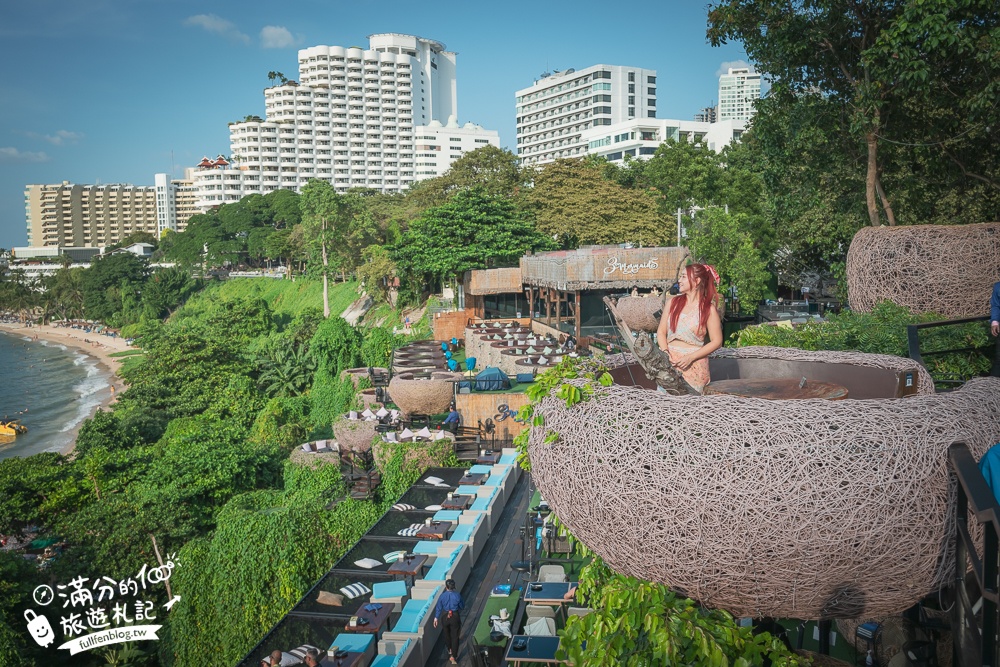 芭達雅景觀餐廳【3 Mermaids】最新菜單.三隻美人魚海景餐廳,坐在鳥巢上用餐看海太浮誇,還能玩拍巨無霸美人魚!