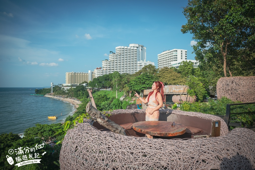 芭達雅景觀餐廳【3 Mermaids】最新菜單.三隻美人魚海景餐廳,坐在鳥巢上用餐看海太浮誇,還能玩拍巨無霸美人魚!