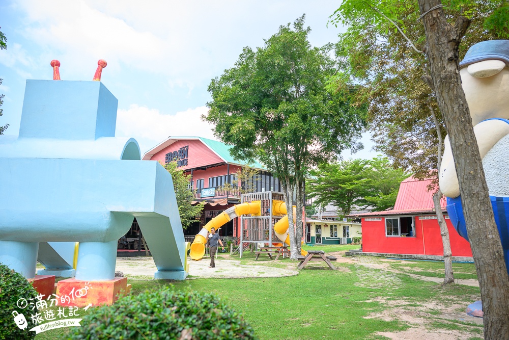 芭達雅親子景點【芭達雅小綿羊農莊】Pattaya Sheep Farm精彩動物運動會,童話故事場景,能餵動物.玩樂園,還能騎馬坐馬車!
