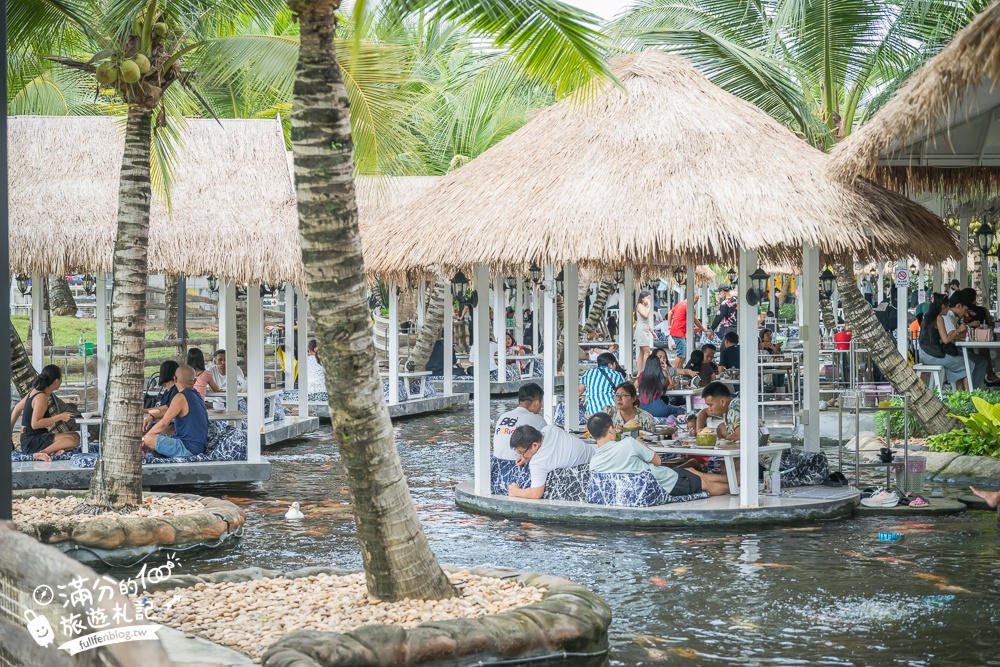 芭達雅景觀餐廳【Pa Boon Cafe】迷你版馬雅遜河秘境.叢林風茅草水上餐廳超美,還有超大兒童遊戲區!