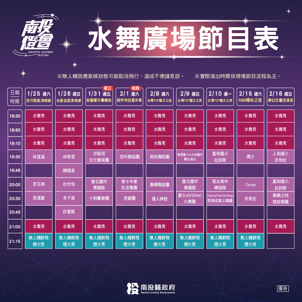 【2025南投燈會最新活動資訊＆節目表】貓貓蟲咖波主題花燈超療癒~還有水舞秀.無人機煙火秀和花海樂園可以玩！