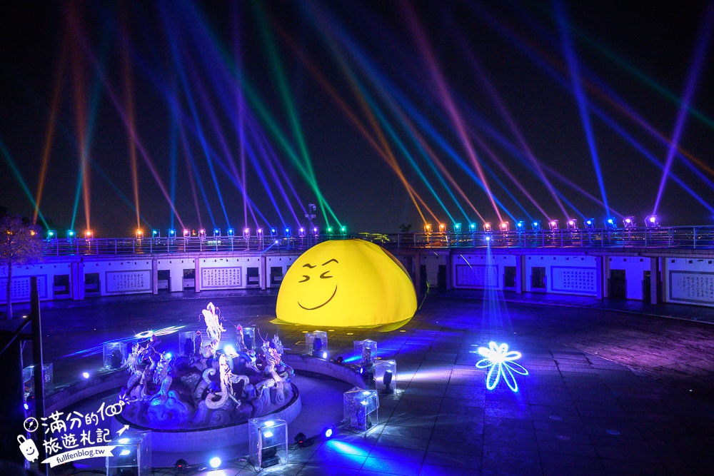 【2025彰化月影燈季】最新活動資訊&光雕秀時間.巨無霸emoji表情符號在八卦山大佛開演唱會!