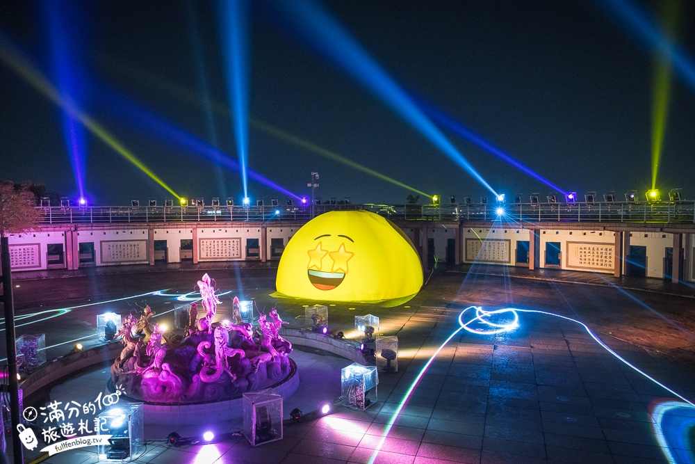 【2025彰化月影燈季】最新活動資訊&光雕秀時間.巨無霸emoji表情符號在八卦山大佛開演唱會!