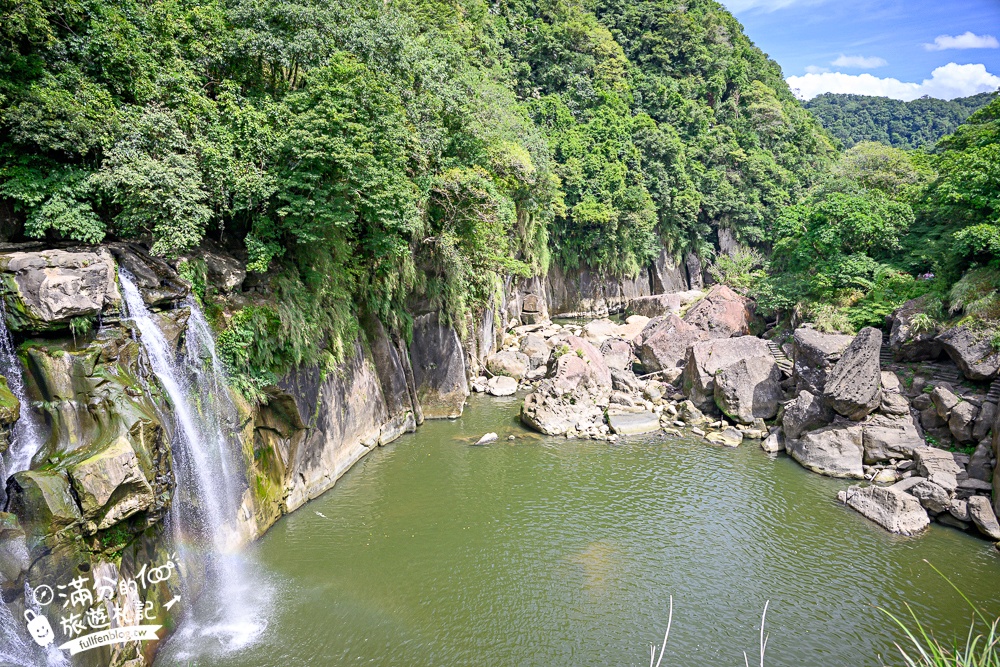 【2025平溪十分瀑布公園】免門票台版尼加拉大瀑布,親子同行專屬無障礙步道,超震撼~森林系天然溪谷瀑布!