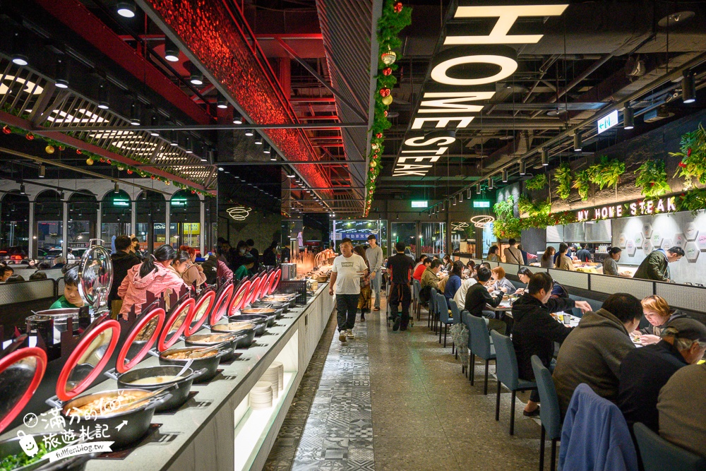 桃園美食【我家牛排南崁店】點390元平價牛排,就能享100道美食自助吧無限暢飲超狂！