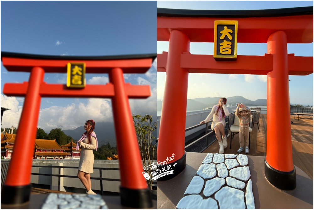 日月潭新景點【天首閣紅茶.茶酒試驗所】日月潭最美湖景酒吧.著名大鳥居拍照點,必點特調飲,夜裡還能望星空!
