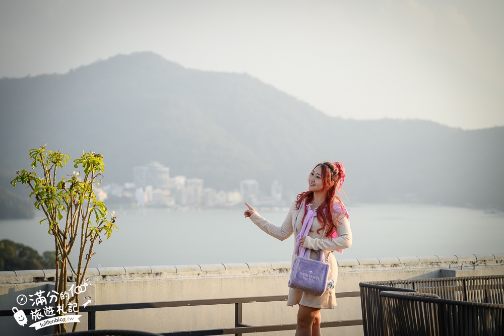 日月潭新景點【天首閣紅茶.茶酒試驗所】日月潭最美湖景酒吧.著名大鳥居拍照點,必點特調飲,夜裡還能望星空!
