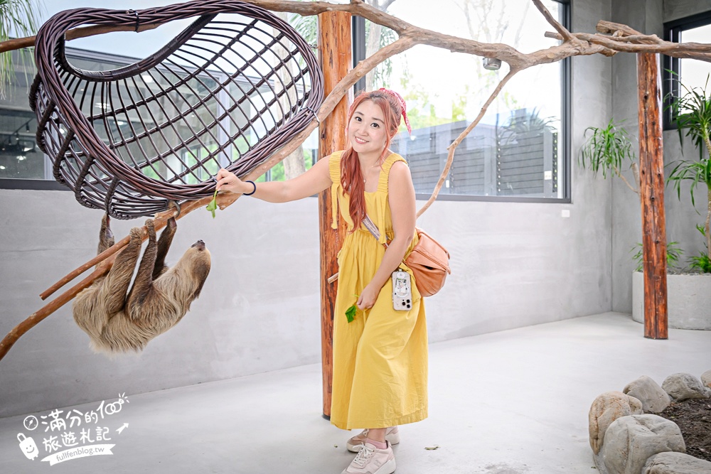 宜蘭【樹懶餐廳萌寵農場】落羽松玻璃屋超美,三大區萌寵玩樂互動空間開箱,與樹懶.泰迪羊.鸚鵡.大紅鶴.鵜鶘互動太好玩!