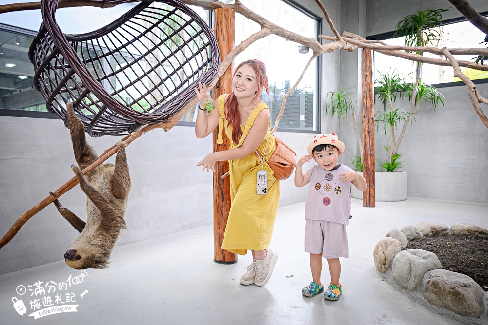 宜蘭【樹懶餐廳萌寵農場】落羽松玻璃屋超美,三大區萌寵玩樂互動空間開箱,與樹懶.泰迪羊.鸚鵡.大紅鶴.鵜鶘互動太好玩!